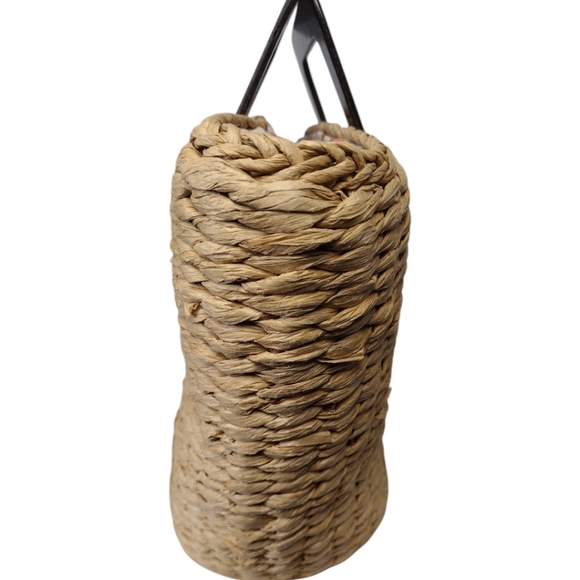 Ann Taylor Strawberry Lined Straw Tote Bag - Picture 4 of 10